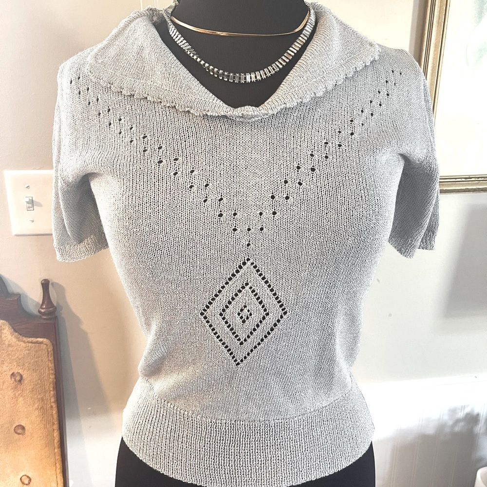 ✨Vintage Periwinkle Fitted SS Top